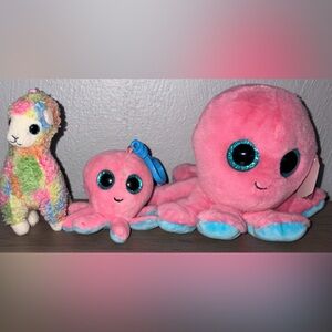 Ty Beanie Boo Plush & Plush Keychain Bundle